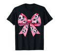 Coquette Bow Soccer Ball Pattern T-Shirt - Casual Everyday Wear for Adults - T-Shirt, Sweatshirt, Hoodie