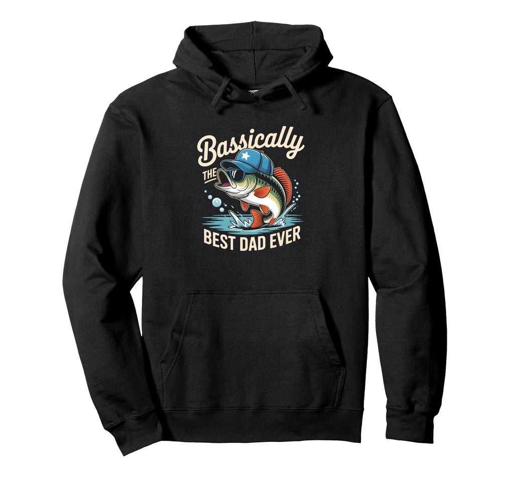 Best Dad Bass Fishing Fathers Day Angler Hoodie - Graphic Print Unisex - T-Shirt, Sweatshirt, Hoodie