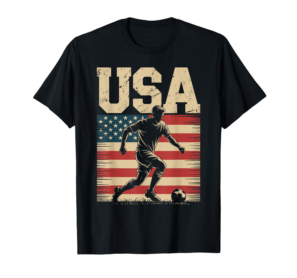 Patriotic Soccer Usa Flag Soccer T-Shirt - Streetwear Style Men Women - T-Shirt, Sweatshirt, Hoodie