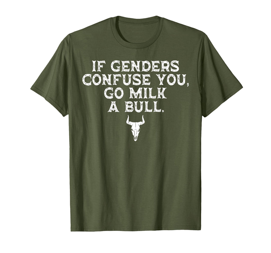 Funny If Genders Confuse You Go Milk Bull T-Shirt - Custom Art Print Unisex - T-Shirt, Sweatshirt, Hoodie