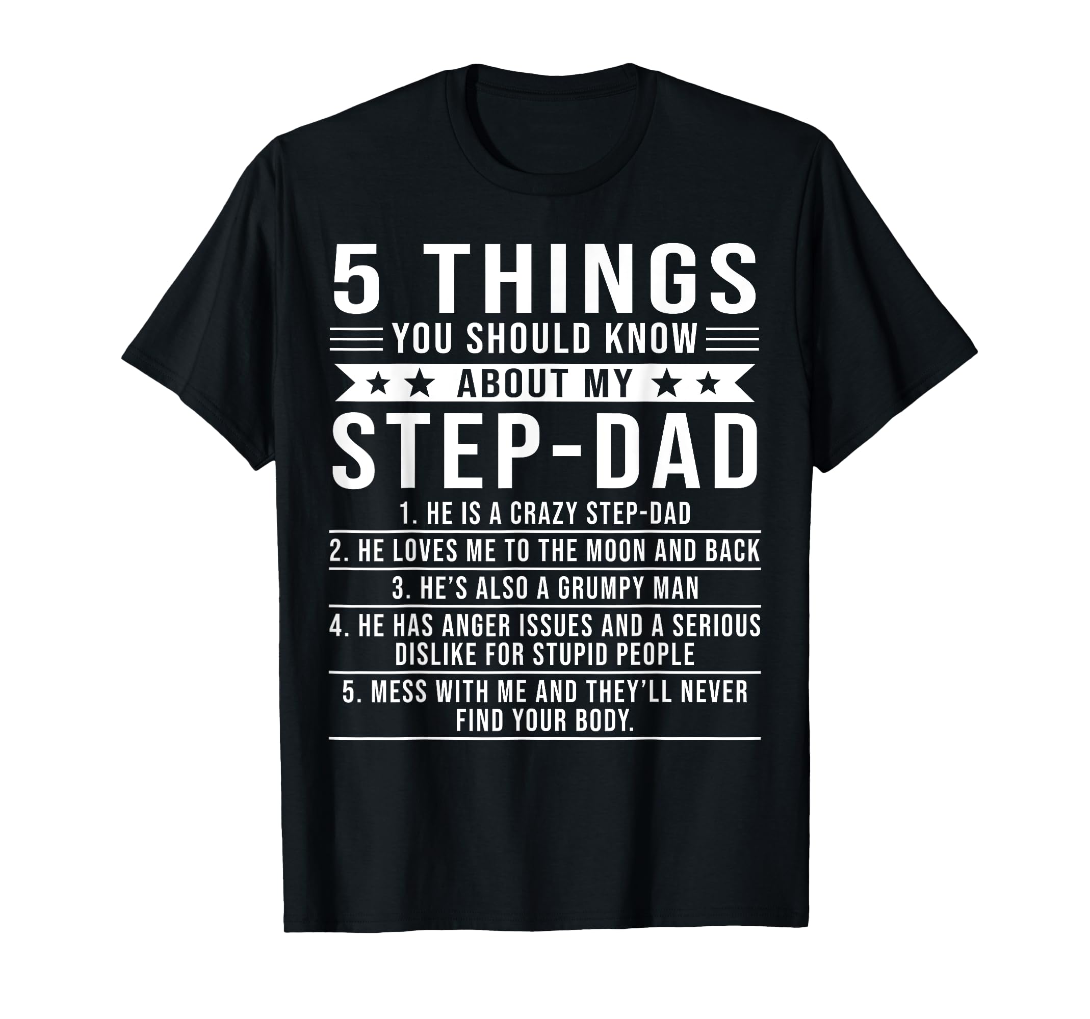 5 Things You Should Know About My Step T-Shirt - Unique Graphic for Adults - T-Shirt, Sweatshirt, Hoodie