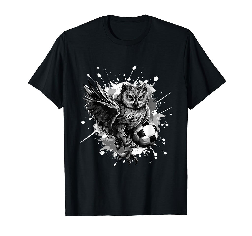 Owl Playing Soccer Sports Team Animal T-Shirt - Novelty Apparel Men Women - T-Shirt, Sweatshirt, Hoodie