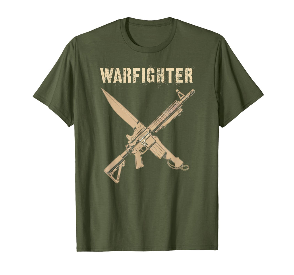 Patriotic Warfighter Proud Us Troops T-Shirt - Minimalist Print for Adults - T-Shirt, Sweatshirt, Hoodie