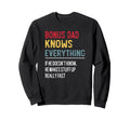 Funny Bonus Dad Knows Everything Sweatshirt - Streetwear Style Unisex - T-Shirt, Sweatshirt, Hoodie