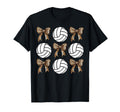 Volleyball Coquette Bow Volleyball Mom T-Shirt - Custom Art Print Unisex - T-Shirt, Sweatshirt, Hoodie