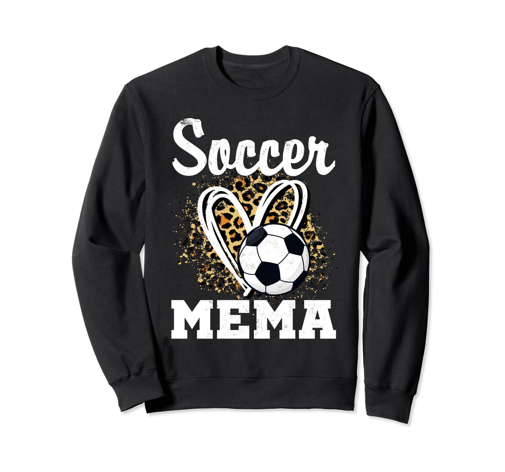 Soccer Mema Leopard Heart Sweatshirt - Custom Art Print for Adults - T-Shirt, Sweatshirt, Hoodie