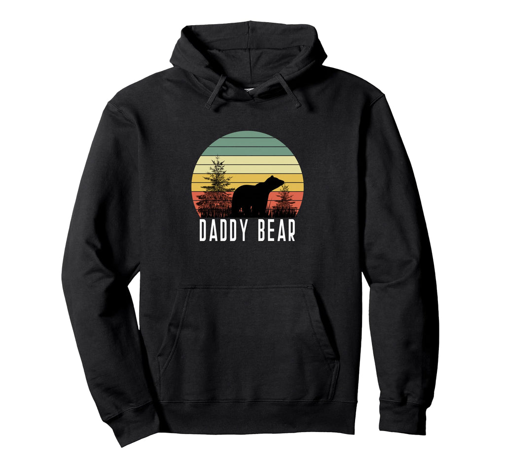 Daddy Bear Papa Bear Dad Black Bear Hoodie - Minimalist Print Men Women - T-Shirt, Sweatshirt, Hoodie