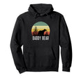 Daddy Bear Papa Bear Dad Black Bear Hoodie - Minimalist Print Men Women - T-Shirt, Sweatshirt, Hoodie