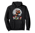 Tree Bigfoot Believe Santa Hat Holiday Hoodie - Unique Graphic Unisex - T-Shirt, Sweatshirt, Hoodie