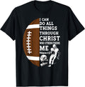 Motivational Bible Verse Christian Gifts Football - Adult & Kids T-Shirts, Sweatshirts & Hoodies apparel design preview 1