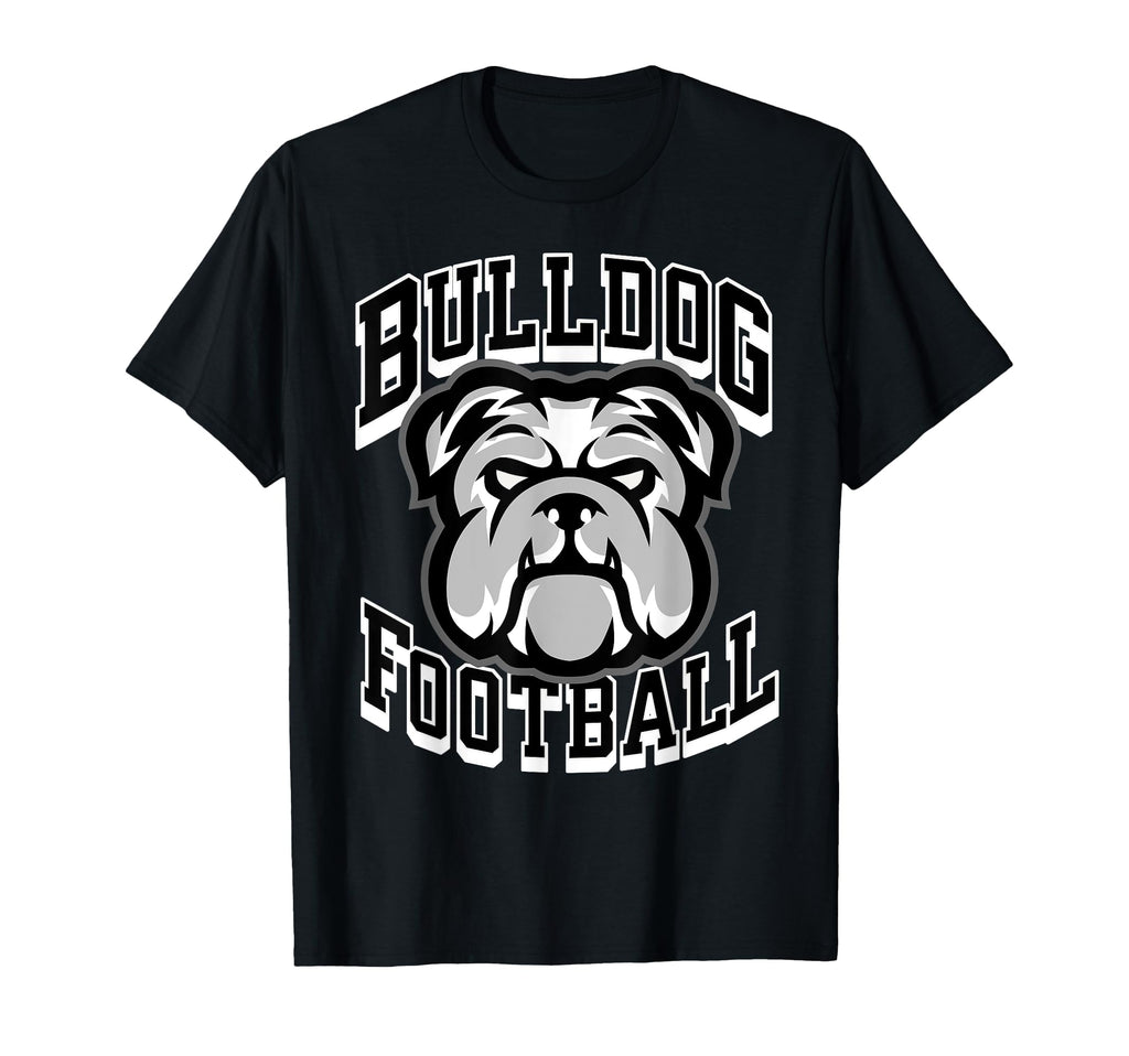 Bulldogs Football Game Day Mom Dad Black T-Shirt - Custom Art Print Unisex - T-Shirt, Sweatshirt, Hoodie