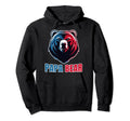 Patriotic Papa Bear Fathers Day Tribute Hoodie - Custom Art Print Men Women - T-Shirt, Sweatshirt, Hoodie