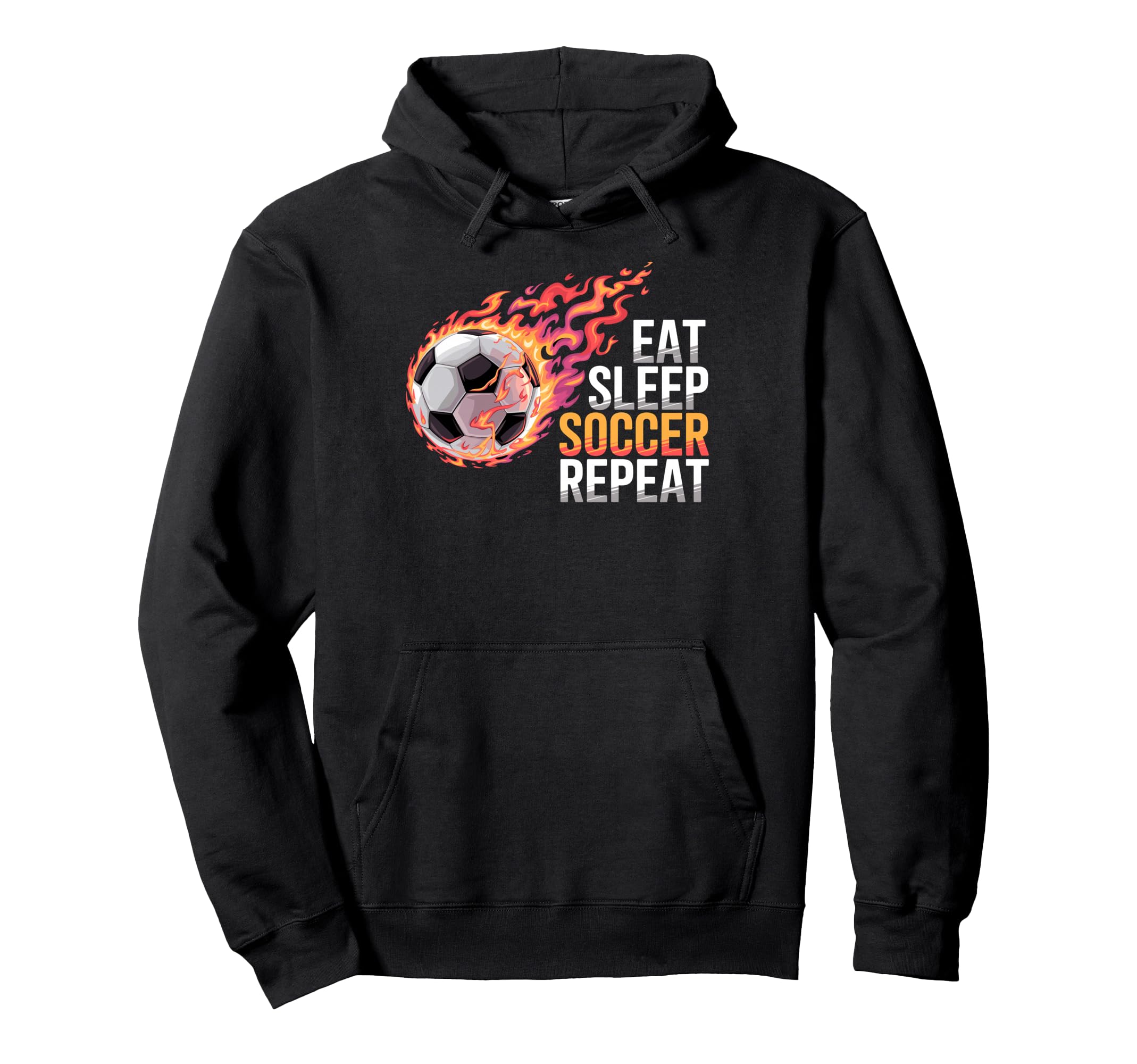 Eat Sleep Soccer Repet Goalie Player Hoodie - Trendy Graphic for Adults - T-Shirt, Sweatshirt, Hoodie