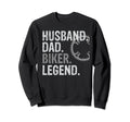 Husband Dad Biker Legend Sweatshirt - Aesthetic Graphic for Adults - T-Shirt, Sweatshirt, Hoodie