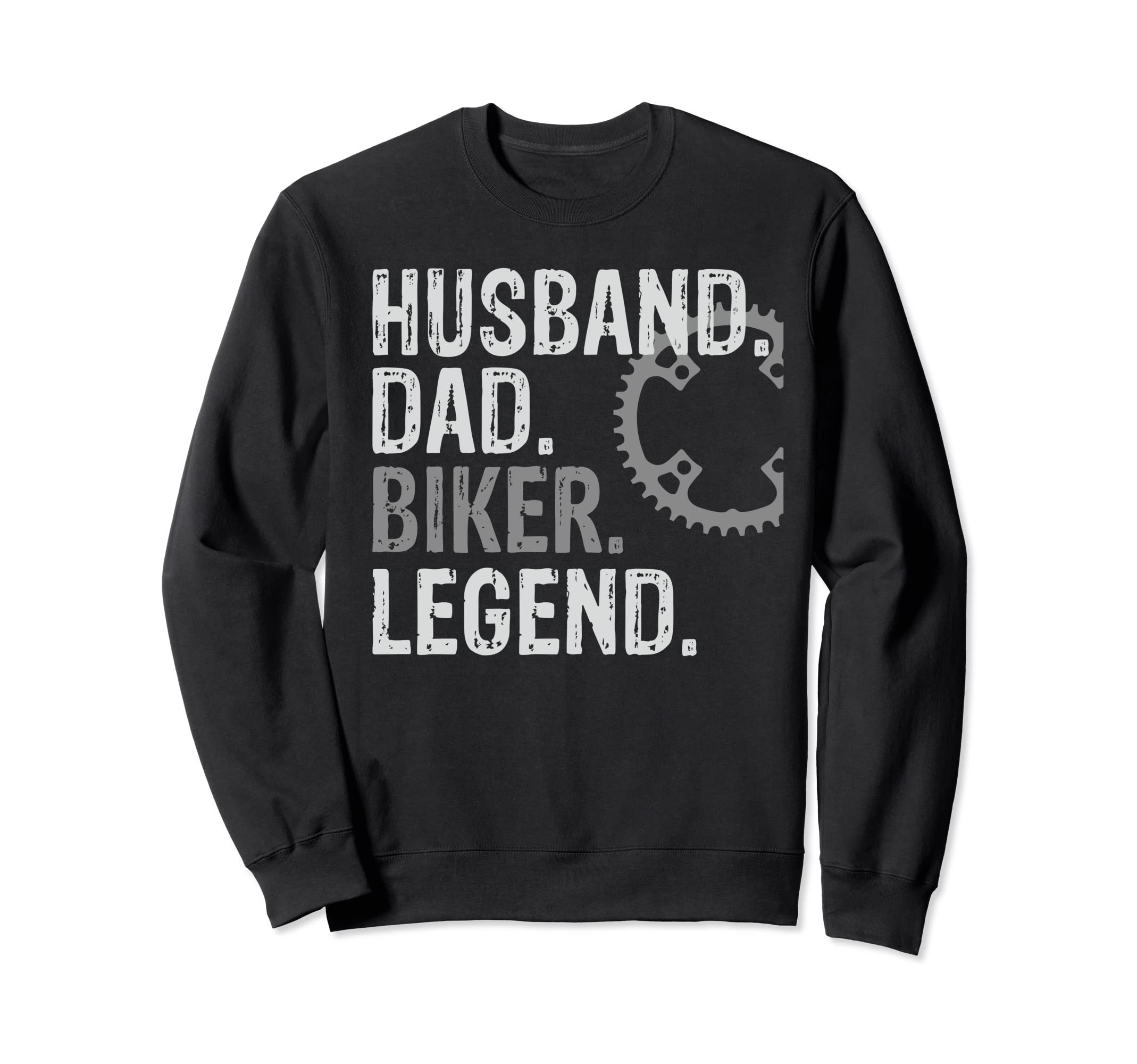 Husband Dad Biker Legend Sweatshirt - Aesthetic Graphic for Adults - T-Shirt, Sweatshirt, Hoodie