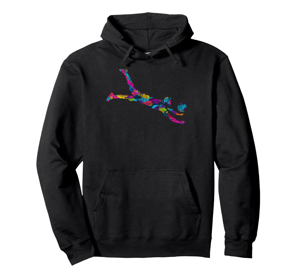 Colorful Soccer Goalie Splash Art Player Hoodie - Custom Art Print Unisex - T-Shirt, Sweatshirt, Hoodie