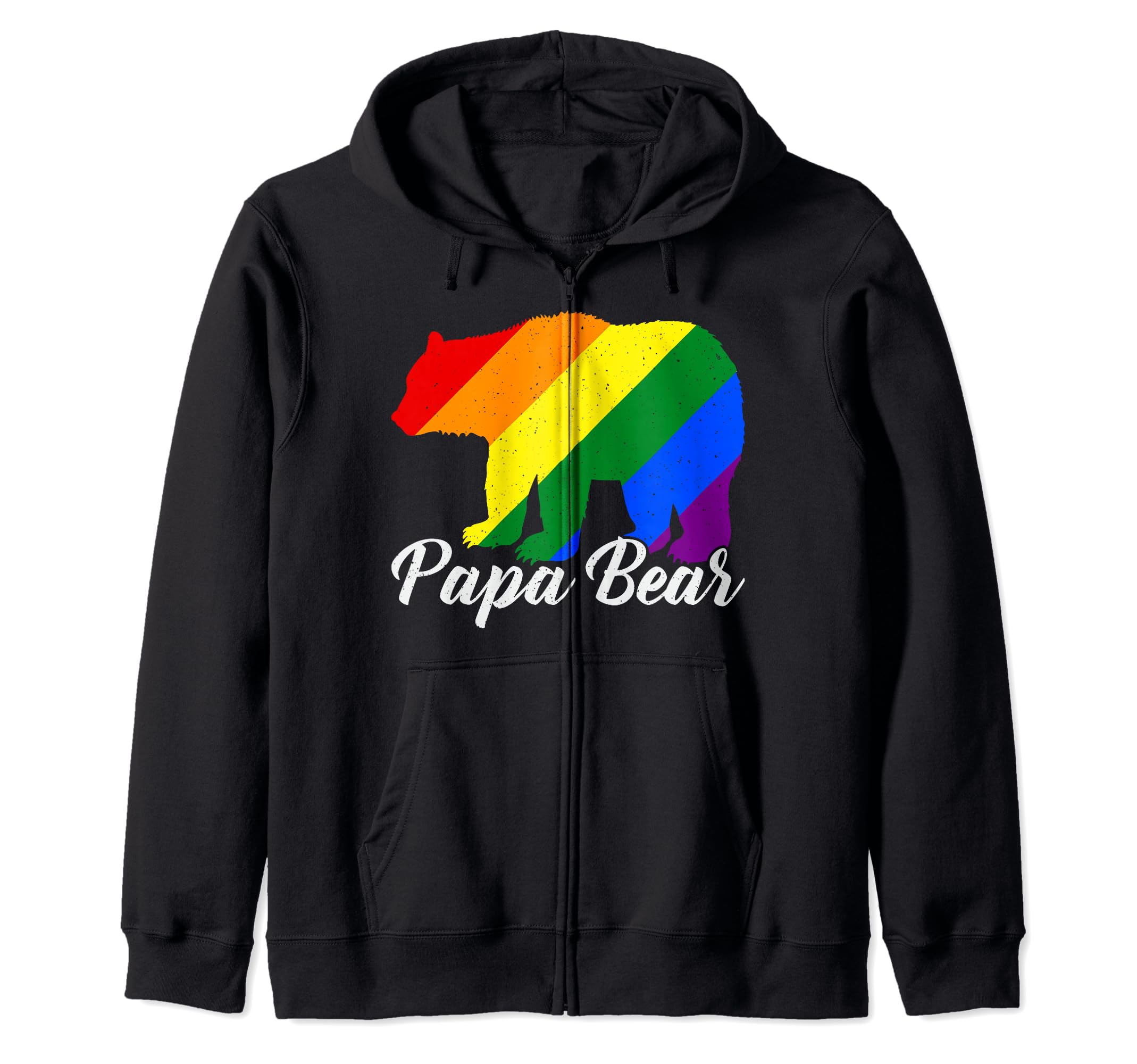 Papa Bear Lgbtq Gay Lesbian Gift Dad Hoodie - Unique Graphic Men Women - T-Shirt, Sweatshirt, Hoodie