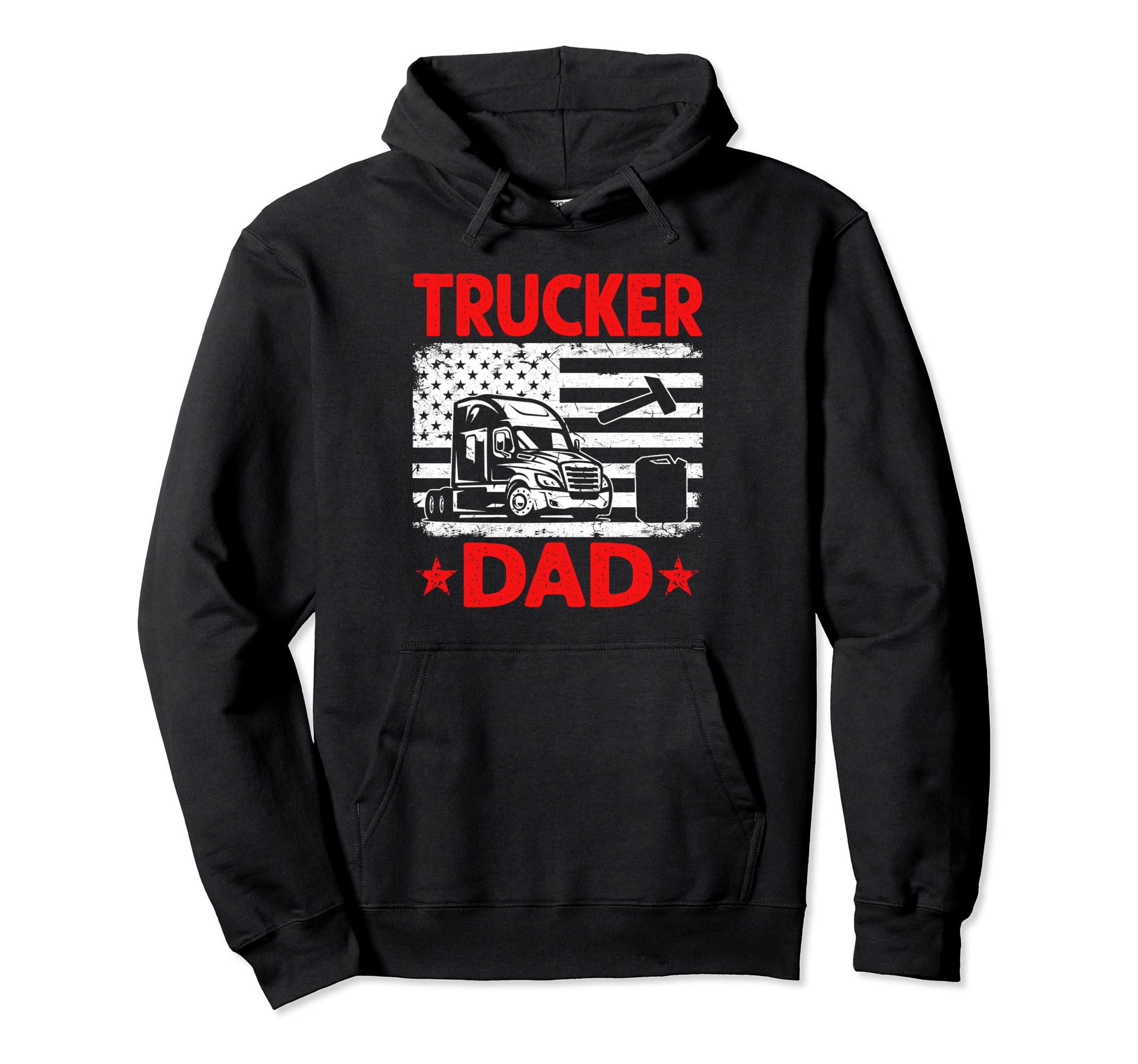 Distressed Usa Flag Trucker Dad Patriotic Hoodie - Minimalist Print Unisex - T-Shirt, Sweatshirt, Hoodie