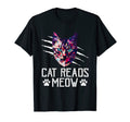 Cat Reads Meow Funny Cat Lover Kitten T-Shirt - Trendy Graphic for Adults - T-Shirt, Sweatshirt, Hoodie