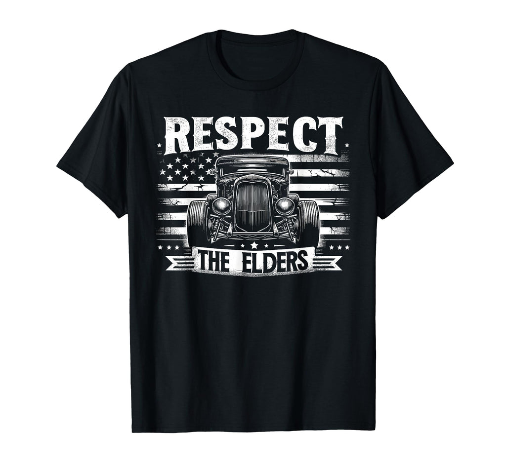 Hot Rod Grandpa Respect Elders T-Shirt - Unique Graphic Men Women - T-Shirt, Sweatshirt, Hoodie