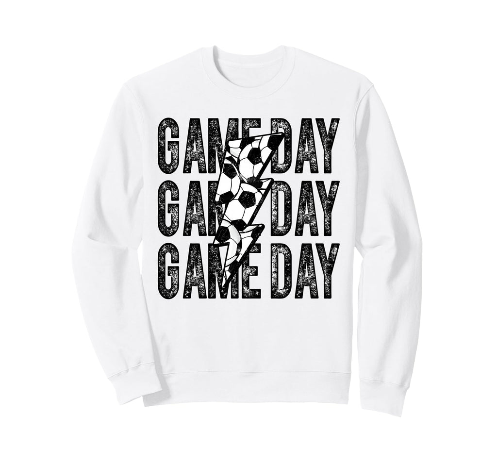Game Day Soccer Lightning Bolt Sweatshirt - Streetwear Style for Adults - T-Shirt, Sweatshirt, Hoodie