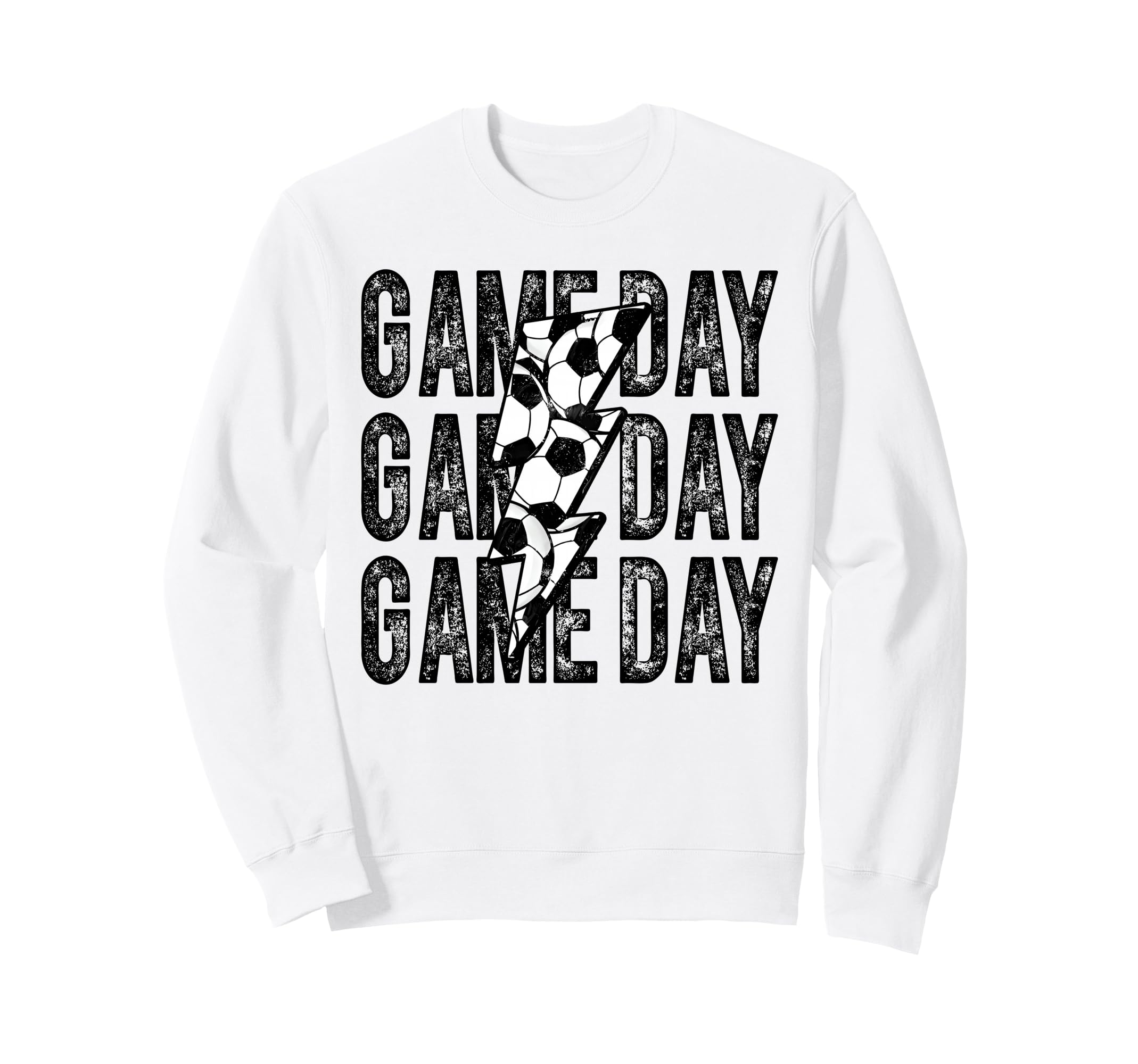 Game Day Soccer Lightning Bolt Sweatshirt - Aesthetic Graphic Unisex - T-Shirt, Sweatshirt, Hoodie