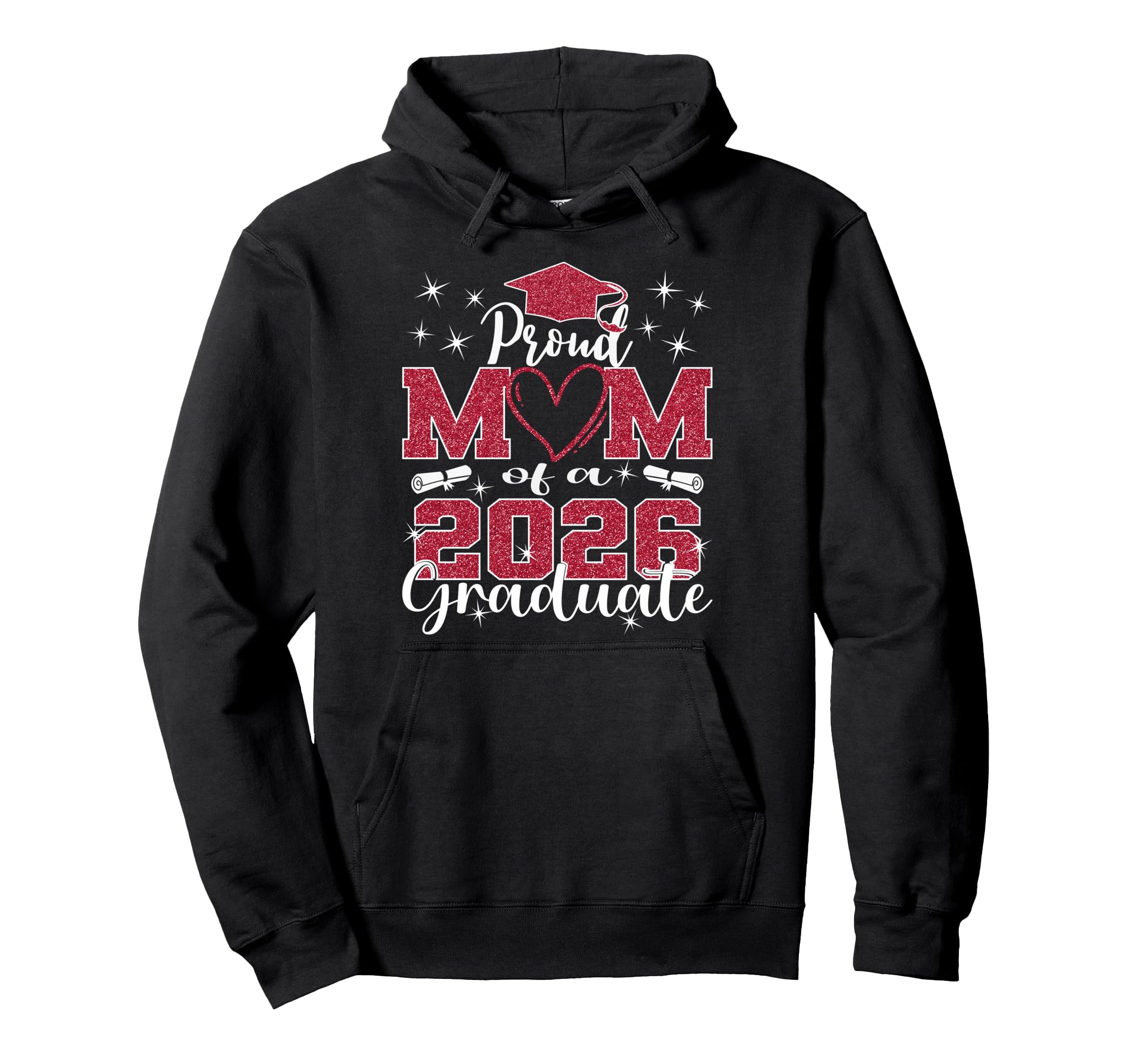 Super Proud Mom 2026 Graduate Senior Hoodie - Graphic Print Unisex - T-Shirt, Sweatshirt, Hoodie