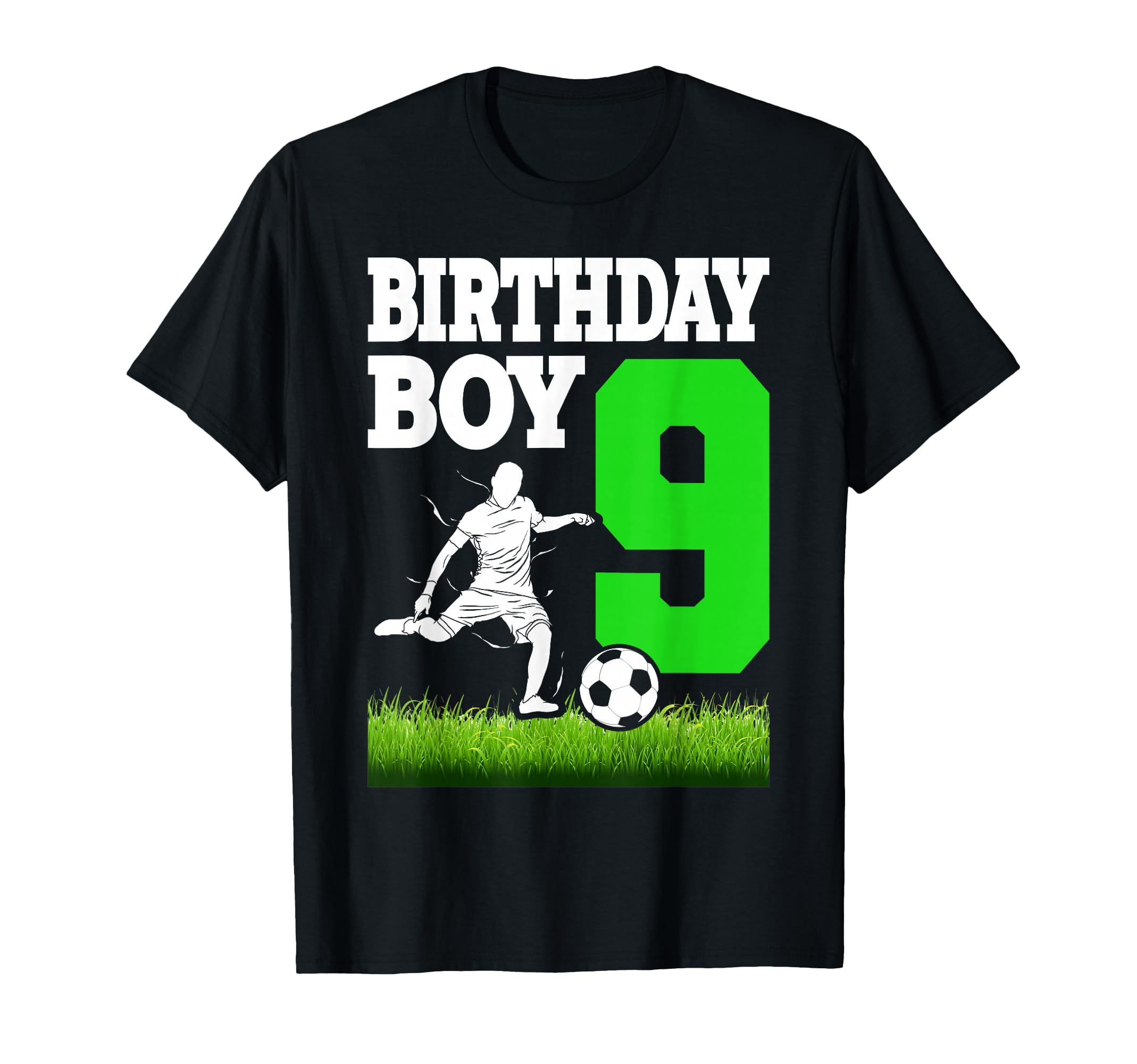 Soccer Birthday Party 9 Year Old 9Th T-Shirt - Unique Graphic Men Women - T-Shirt, Sweatshirt, Hoodie