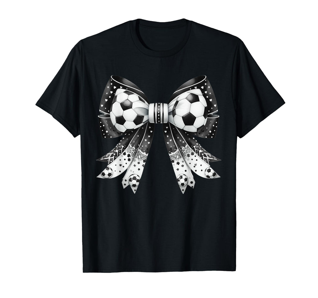 Coquette Bow Funny Soccer Lover Game T-Shirt - Minimalist Print for Adults - T-Shirt, Sweatshirt, Hoodie