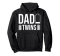 Funny Tired Dad Low Battery Dad Twins Hoodie - Minimalist Print Unisex - T-Shirt, Sweatshirt, Hoodie