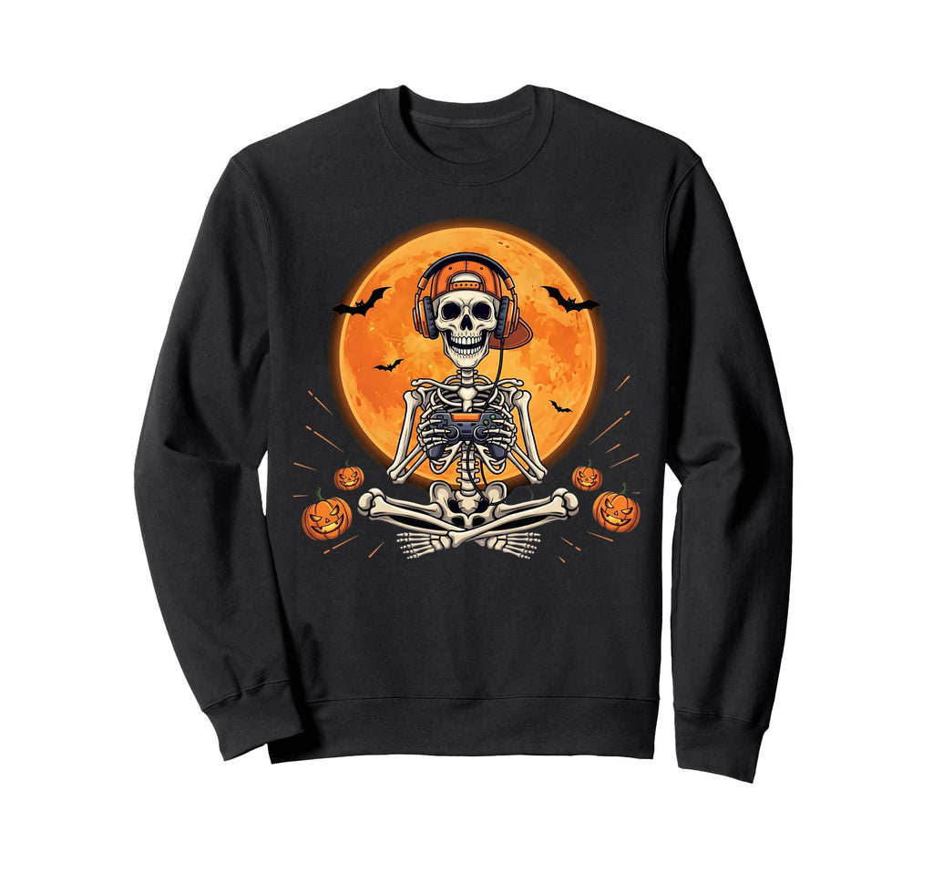 Gamers Gaming Skeleton Gamer Dad Sweatshirt - Unique Graphic for Adults - T-Shirt, Sweatshirt, Hoodie
