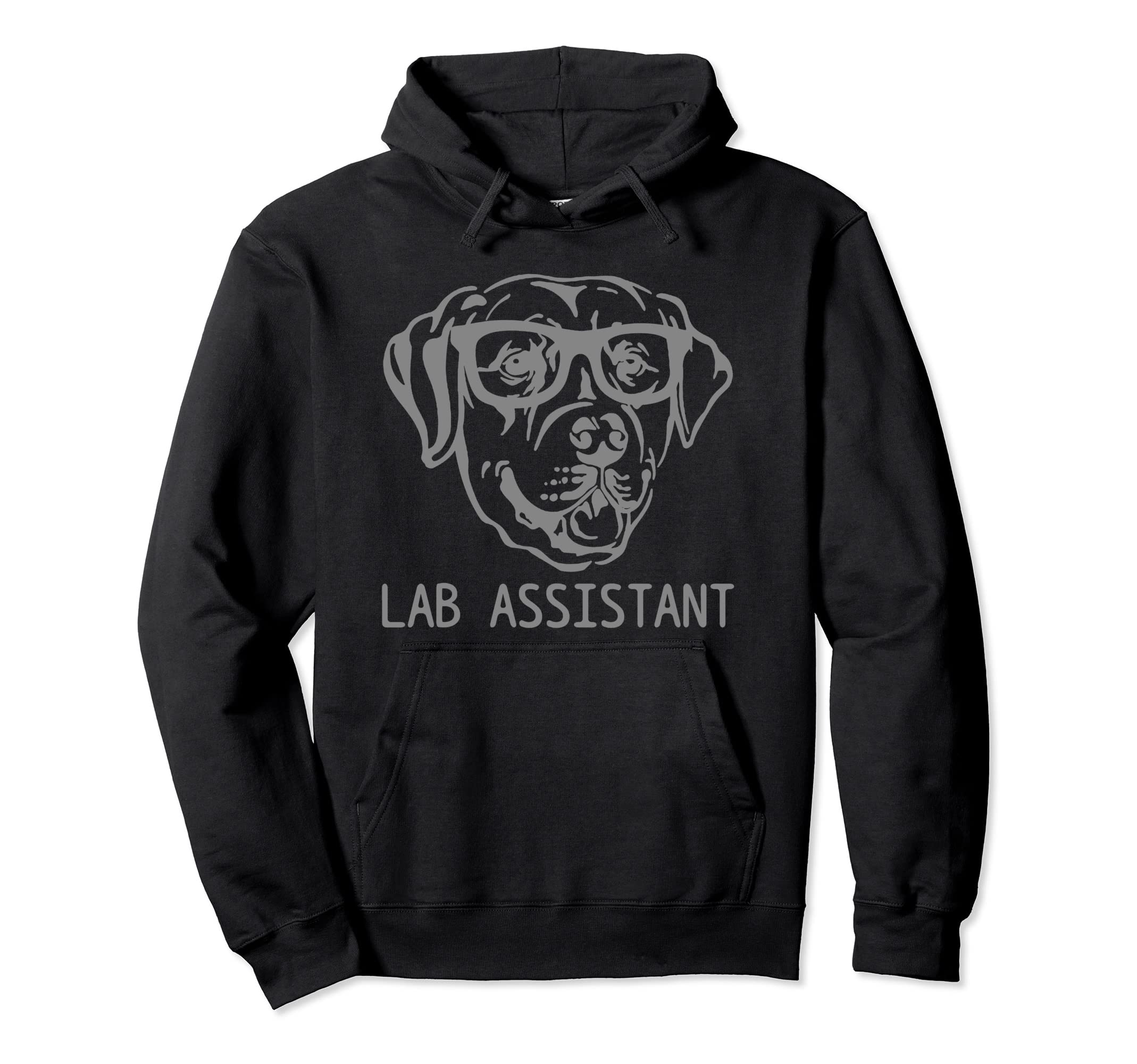 Lab Assistant Funny Labrador Hoodie - Minimalist Print for Adults - T-Shirt, Sweatshirt, Hoodie