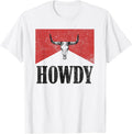 Vintage Bull Skull Hey There Howdy Western Country - Adult & Kids T-Shirts, Sweatshirts & Hoodies apparel design preview 1