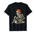 Skeleton Playing Soccer Cap Funny Soccer T-Shirt - Custom Art Print Unisex - T-Shirt, Sweatshirt, Hoodie