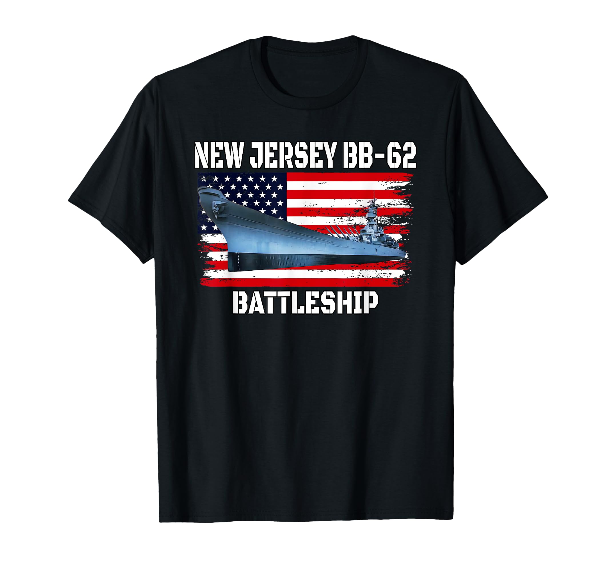 Uss New Jersey Bb 62 Battleship T-Shirt - Graphic Print for Adults - T-Shirt, Sweatshirt, Hoodie