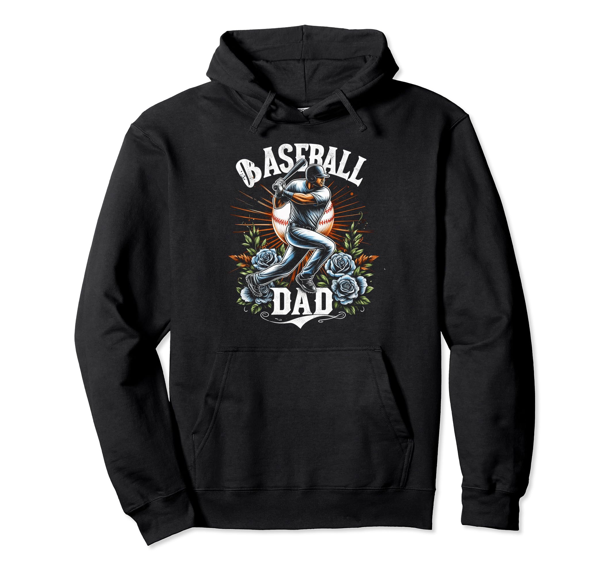 Baseball Dad Fathers Day Hoodie - Streetwear Style for Adults - T-Shirt, Sweatshirt, Hoodie