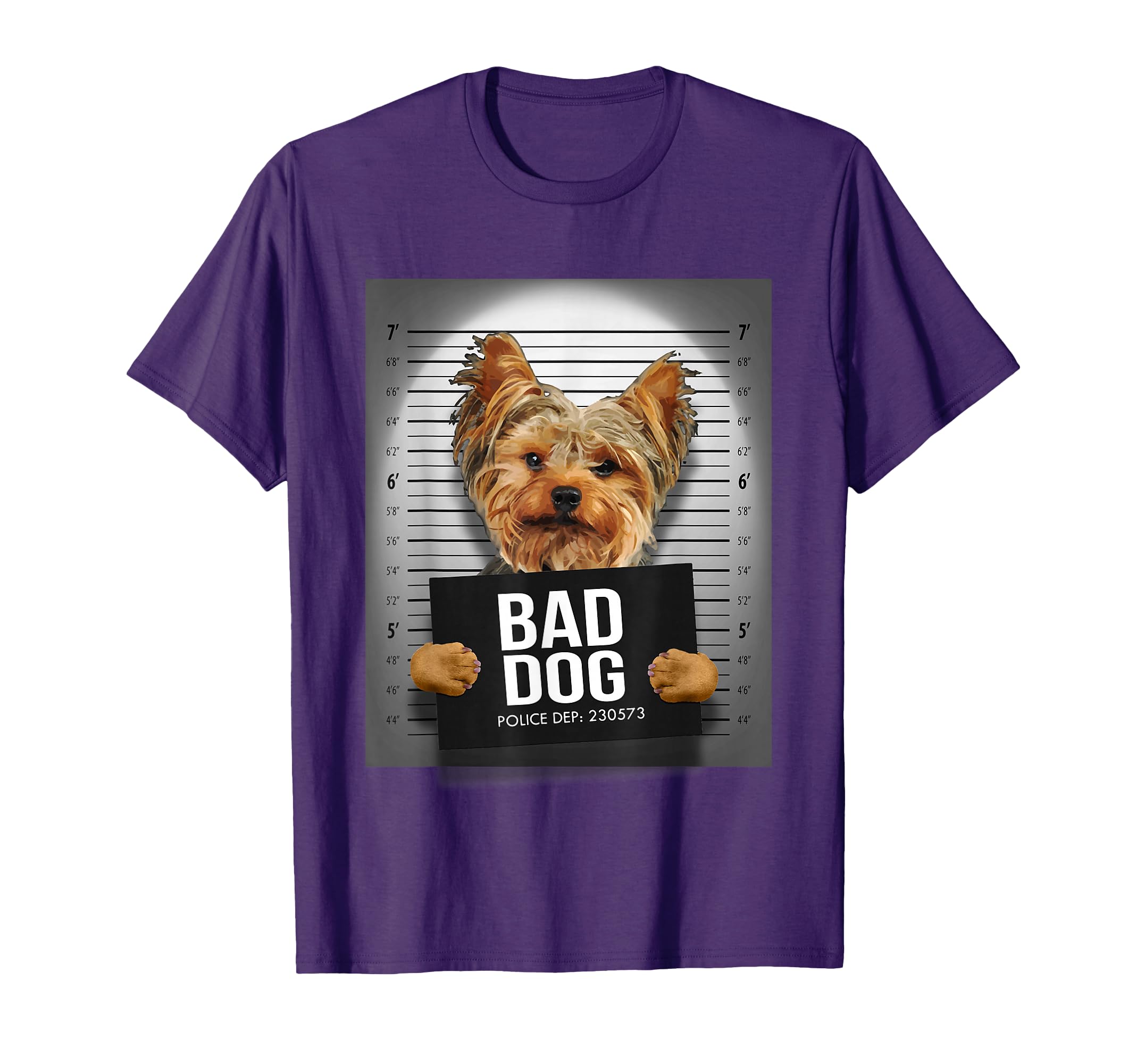 Yorkie Mugshot T-Shirt - Unique Graphic Unisex - T-Shirt, Sweatshirt, Hoodie
