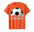 Cincinnati Soccer Distressed Soccer T-Shirt - Unique Graphic for Adults - T-Shirt, Sweatshirt, Hoodie