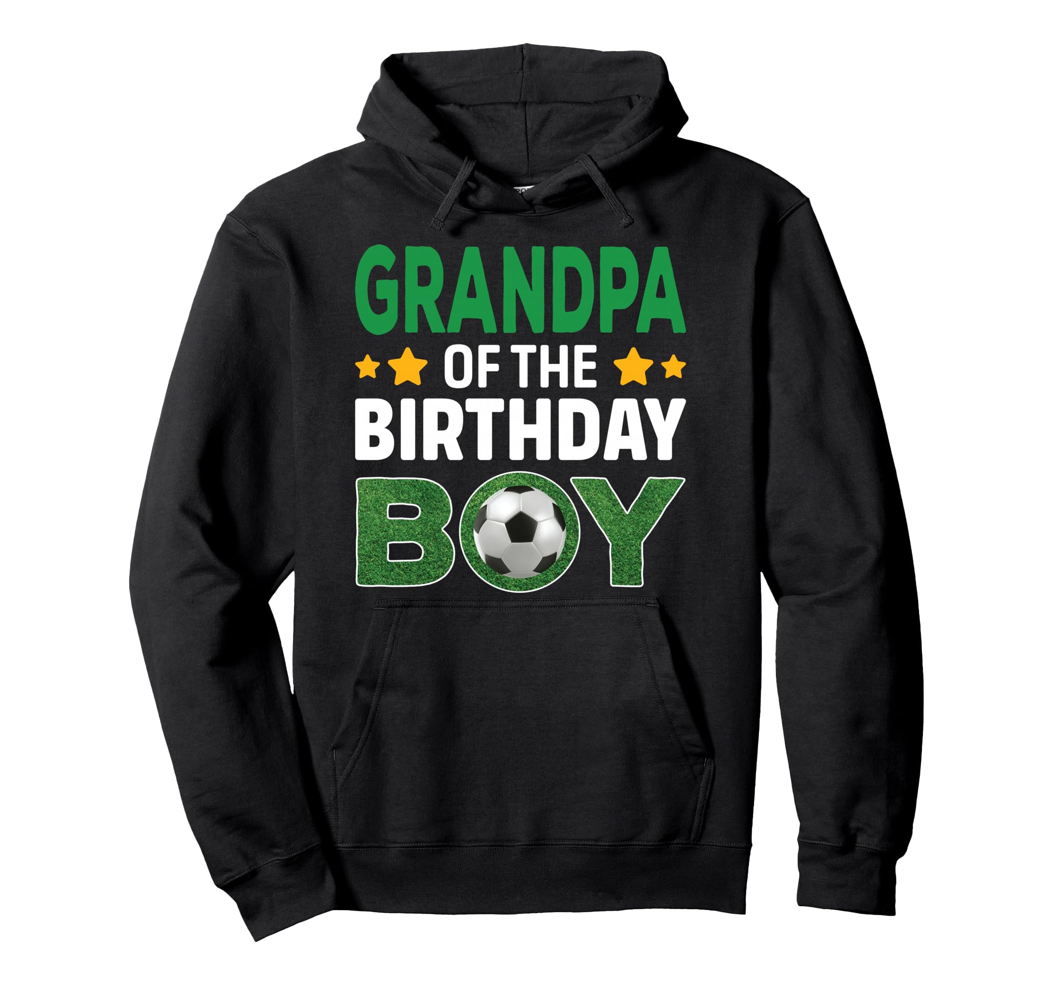 Grandpa Birthday Soccer Birthday Hoodie - Minimalist Print for Adults - T-Shirt, Sweatshirt, Hoodie
