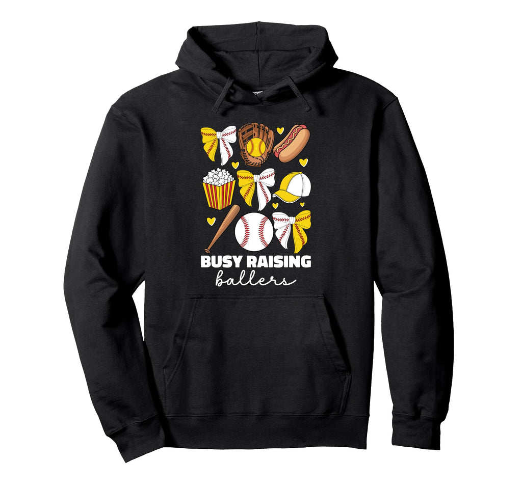 Busy Raising Ballers Baseball And Hoodie - Novelty Apparel Men Women - T-Shirt, Sweatshirt, Hoodie
