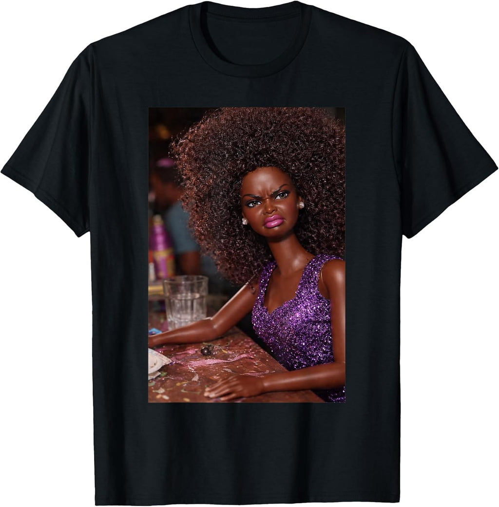 Funny Angry Disgusted African American Black Doll - Adult & Kids T-Shirts, Sweatshirts & Hoodies apparel design preview 1