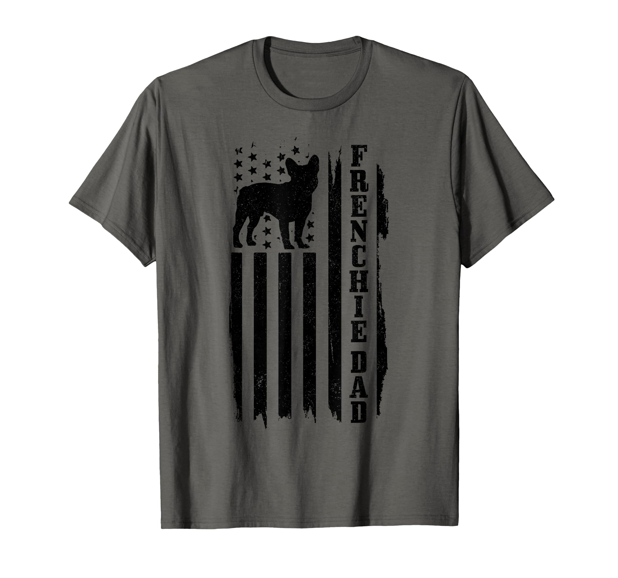 Frenchie Dad American Flag French Bulldog T-Shirt - Trendy Graphic Unisex - T-Shirt, Sweatshirt, Hoodie