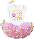 Birthday Outfit Girl Shark Design 2nd - Adult & Kids T-Shirts, Sweatshirts & Hoodies apparel design preview 1