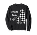 Papa Bear Little Bear Grey Buffalo Plaid Sweatshirt - Trendy Graphic Unisex - T-Shirt, Sweatshirt, Hoodie