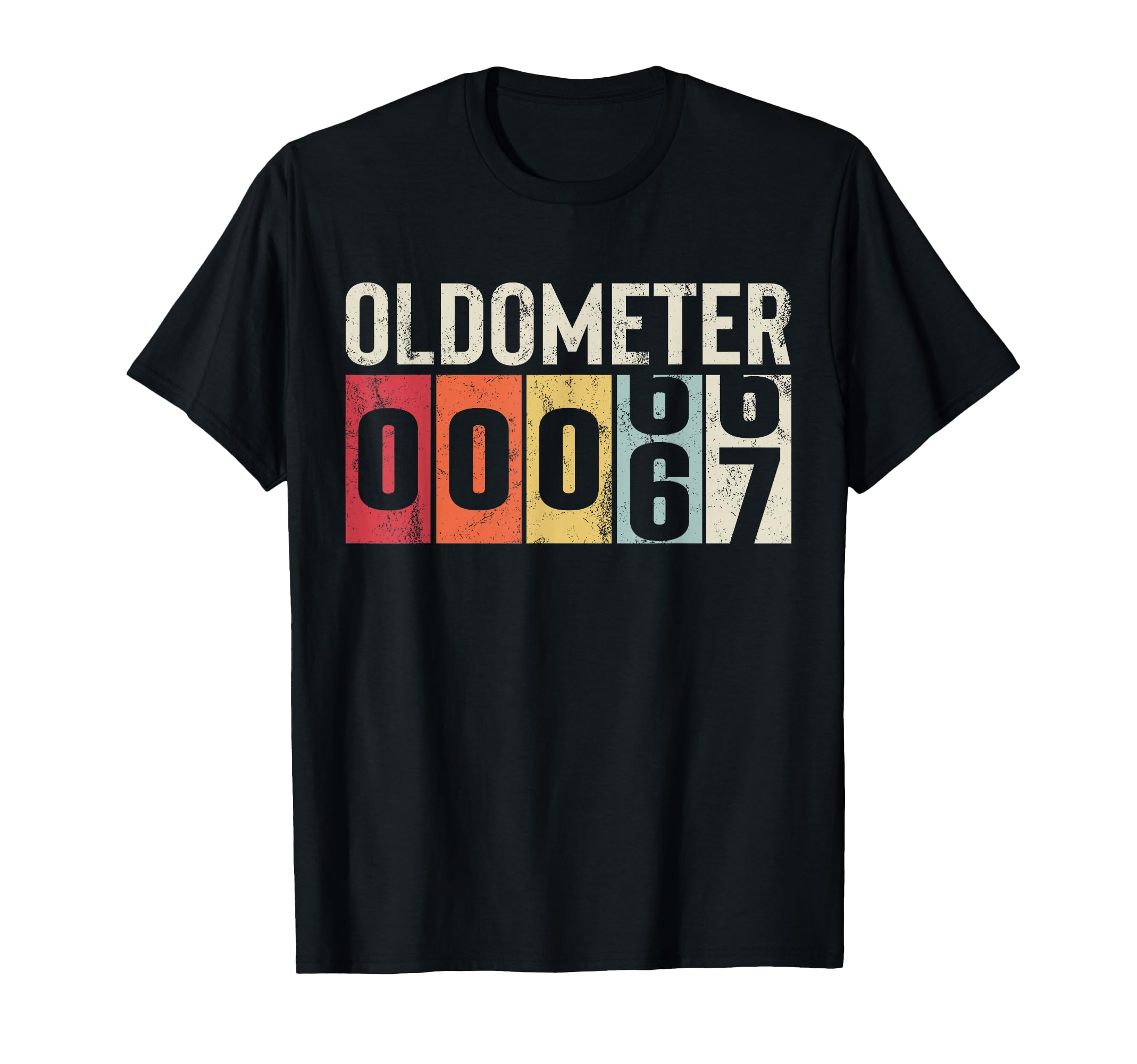 Funny 67 Years Old Oldometer 67Th T-Shirt - Minimalist Print for Adults - T-Shirt, Sweatshirt, Hoodie