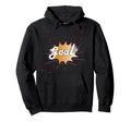 Goal Soccer Ball Net Comic Football Hoodie - Minimalist Print Men Women - T-Shirt, Sweatshirt, Hoodie