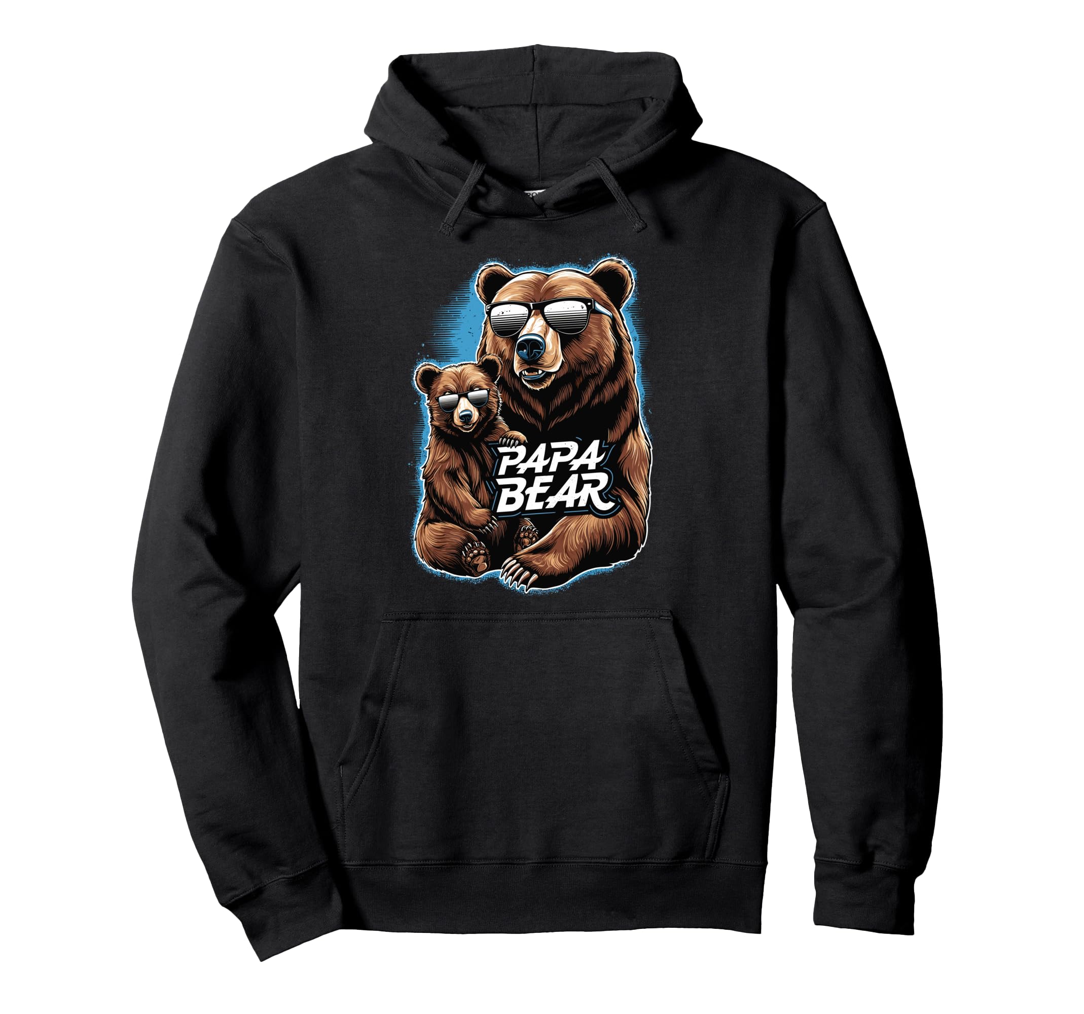 Papa Bear Husband Father Family Fathers Hoodie - Graphic Print Men Women - T-Shirt, Sweatshirt, Hoodie