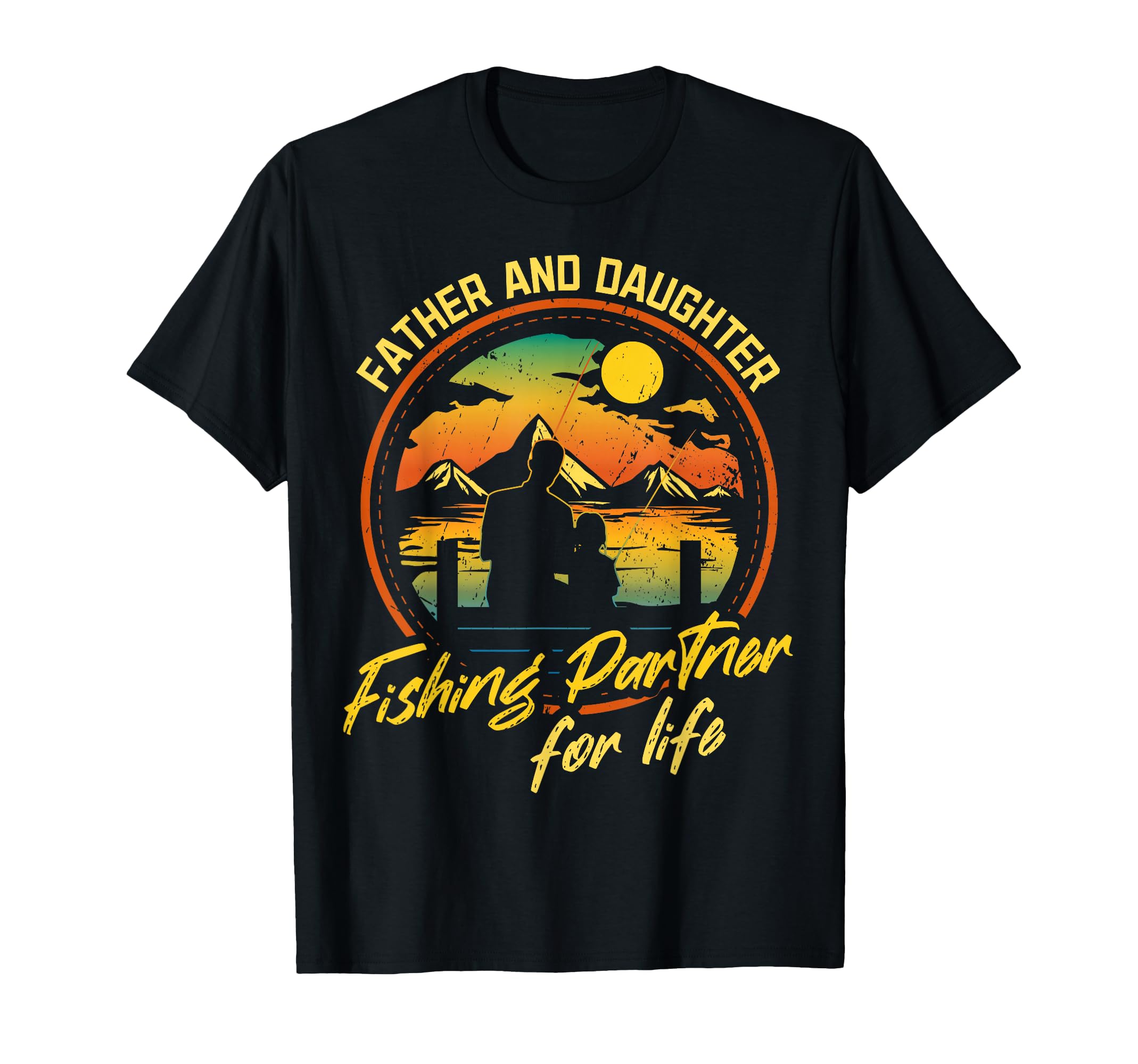 Dad And Daughter Matching Fishing T-Shirt - Aesthetic Graphic for Adults - T-Shirt, Sweatshirt, Hoodie