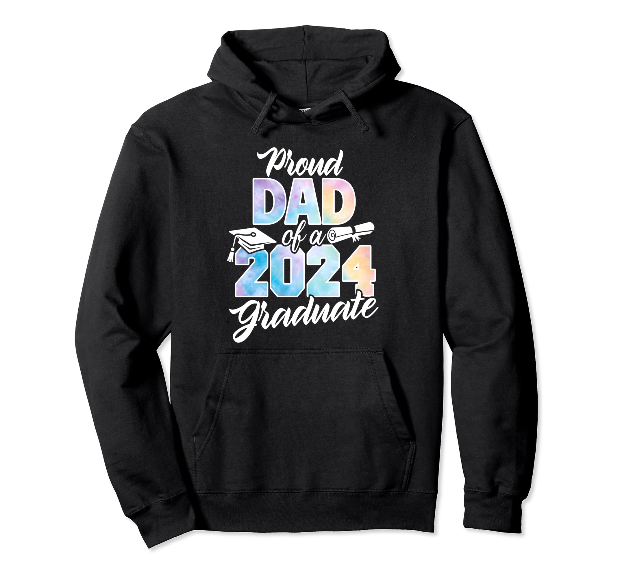 Proud Dad 2024 Graduate Class 2024 Senior Hoodie - Custom Art Print Unisex - T-Shirt, Sweatshirt, Hoodie