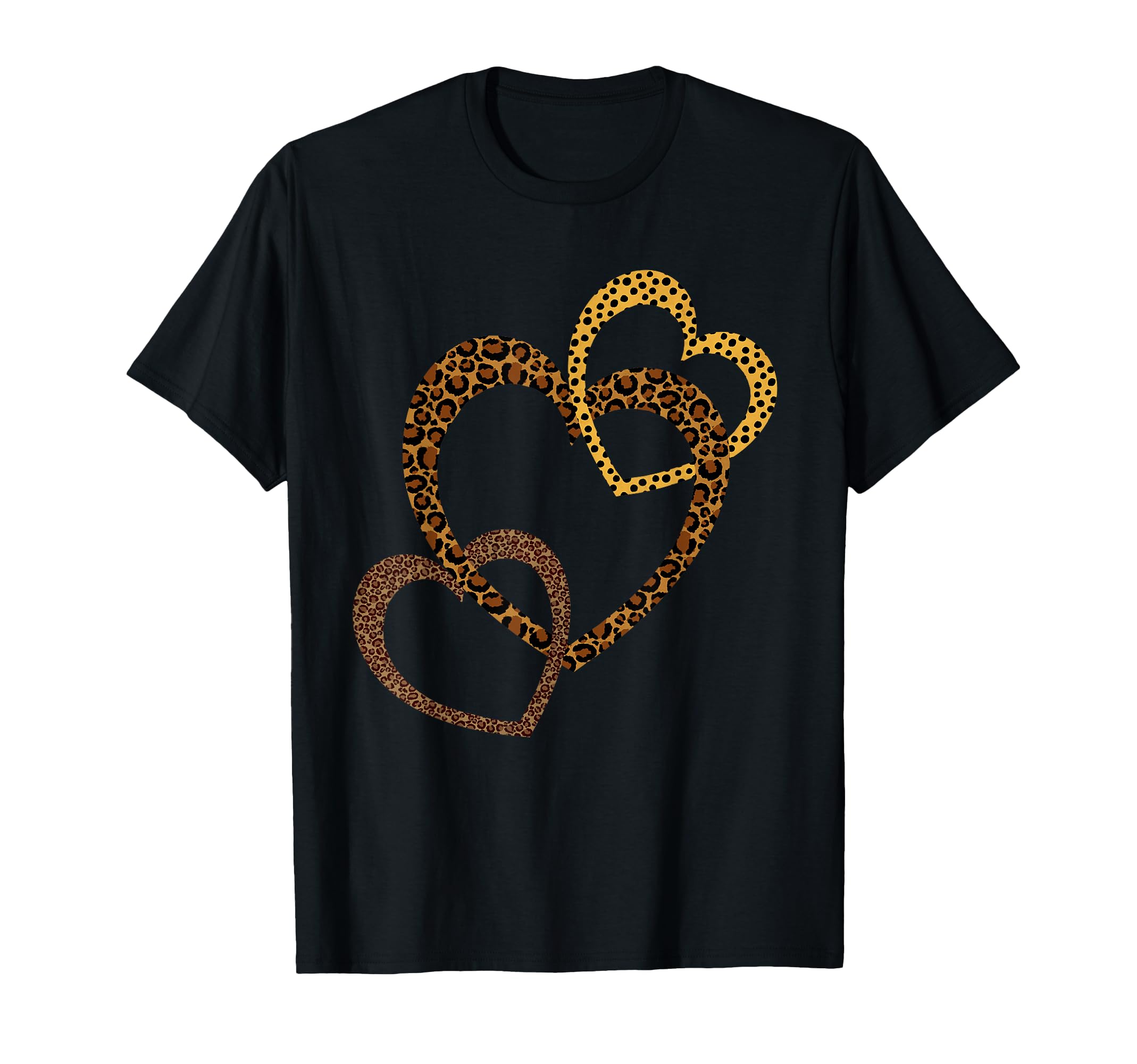 Hearts Love Leopard Cheetah Womens T-Shirt - Minimalist Print Men Women - T-Shirt, Sweatshirt, Hoodie